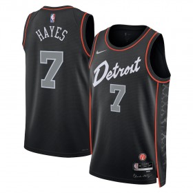 Män Detroit Pistons Tröja Killian Hayes Nike 2023-24 City Edition Svart Swingman